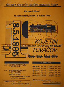 Plakát ke 100. výrocí založení trate