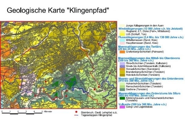 Geologische Karte Klingenpfad