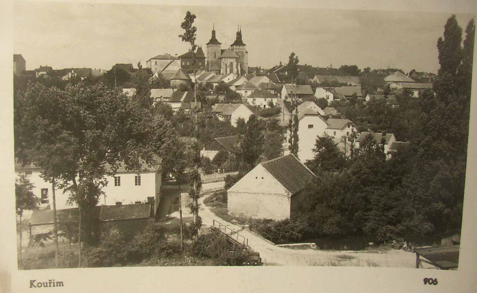 an old postcard of Kourim (probably late 1930s)