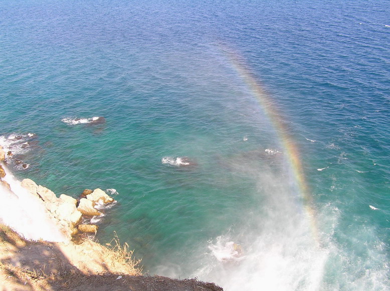 Rainbow over sea