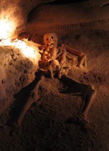 Mayská oběť z jeskyně Actun Tunichil Muknal