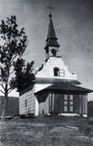 Kaple s dřevěnou předsíní ve 20. letech 20. stol.