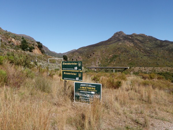 Start of Limietberg hiking trails