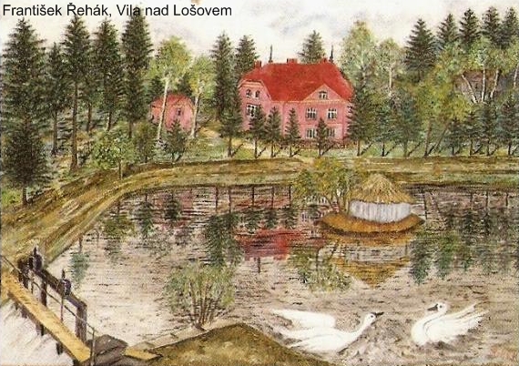 vila nad Lošovem/pond in past