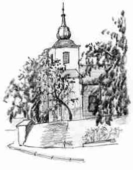 Kostel kresba