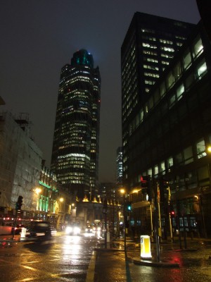 Tower 42 at night, taken by yours truly.