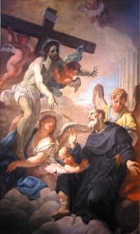 Barokní vyobrazení světce s Ježíšem