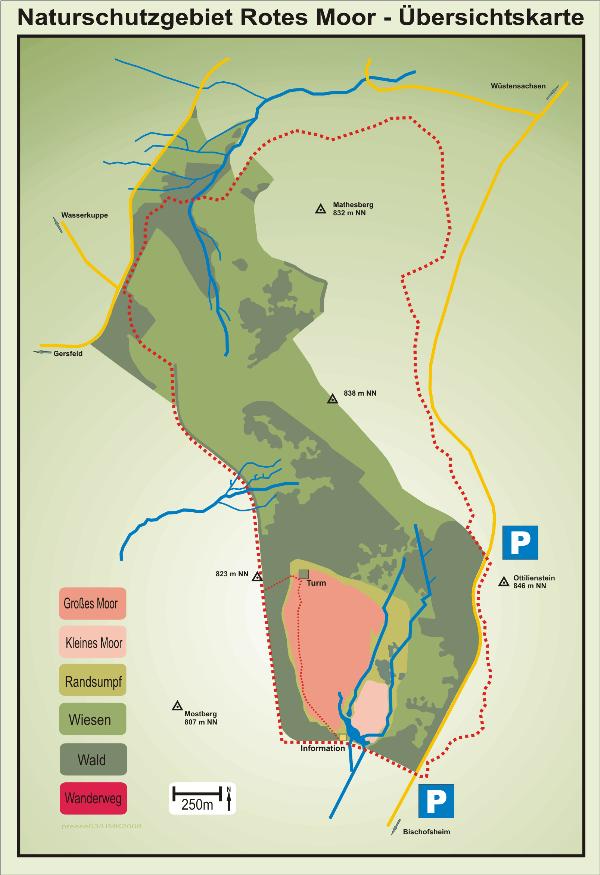  Übersichtskarte vom Naturschutzgebiet Rotes Moor