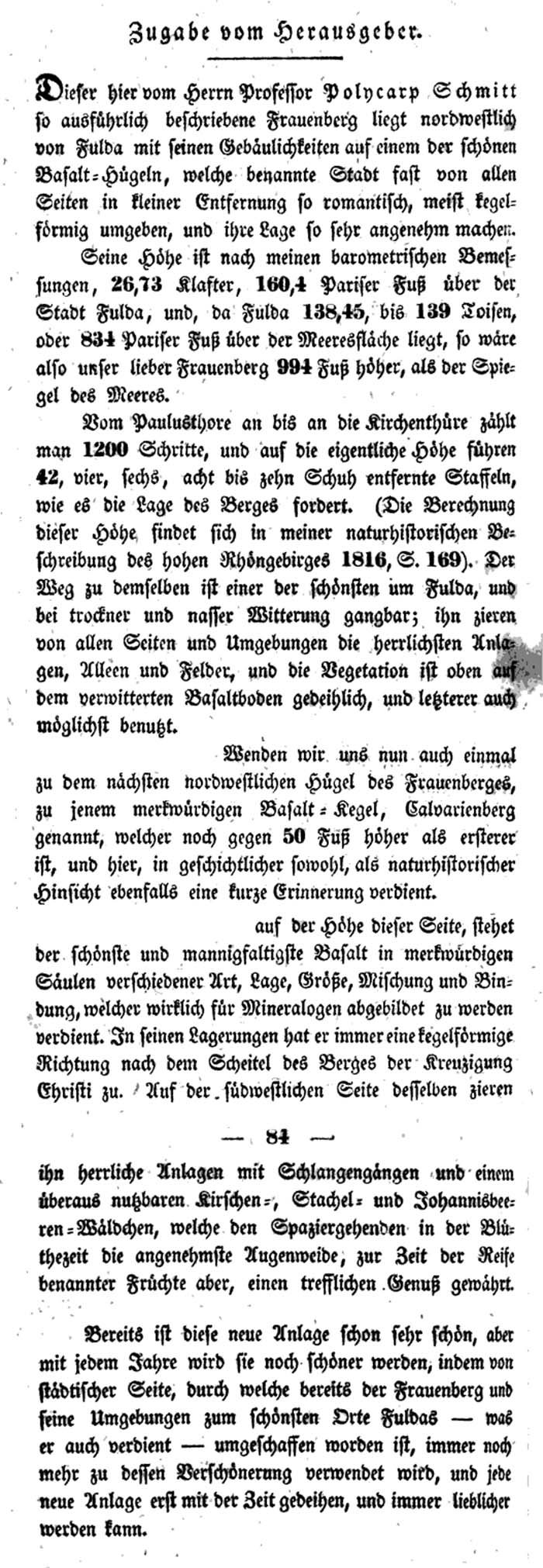 Buchonia, erster Band 1826