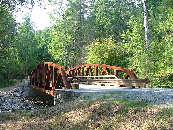 The new bridge is in place and completed!.