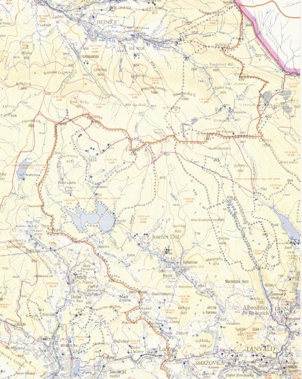 Zakladni vodohospodarska mapa 1:50 000 - Jizerske hory