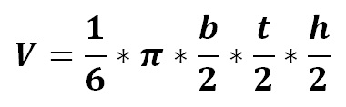 Formel Volumen Halbellipsoid