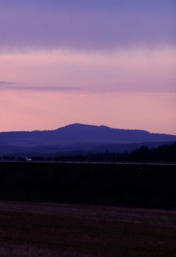 Vlčí hora při soumraku