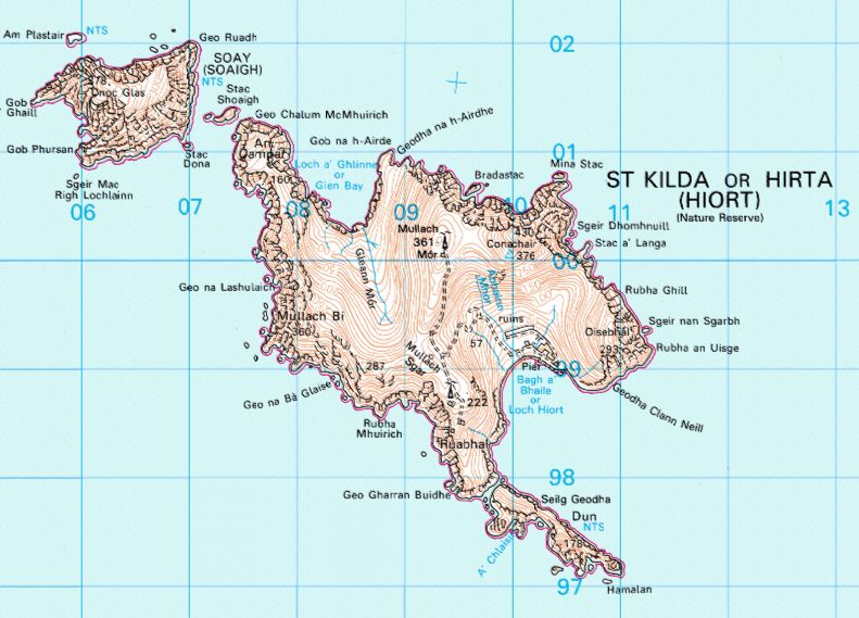 Map of St Kilda. Click here for more info on the islands.