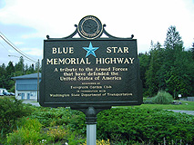 Blue Star Highway Sign.