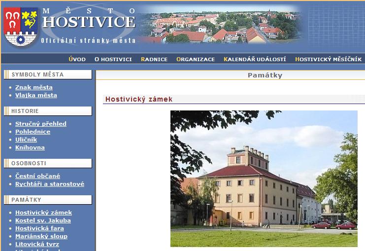 Oficiální www Hostivice / Official web of Hostivice