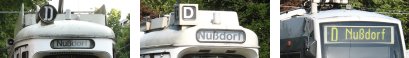 Vehicle types E1, E2 and 'ULF' B to 'Nußdorf'