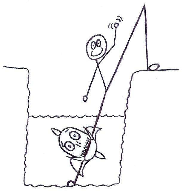 IMAGE OF STICKMAN STEPPING IN WATER