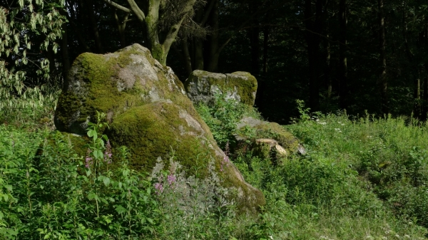 Frauenstein mit Taufstein im Hintergrund