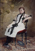 Václav Brožík - Portrét francouzské dívky