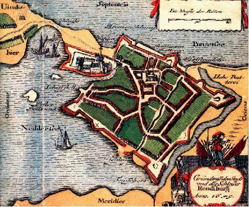 Karte 1649 mit Markierung