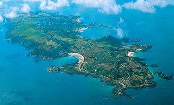 Alderney from the air.