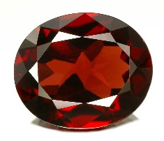 cut pyrope gemstone