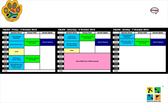 Mega SA 2012 Techno Talks Schedule