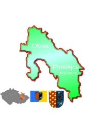 Mapa okresu Prostějov