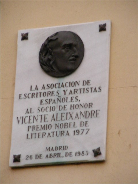 Placa Vicente Aleixandre