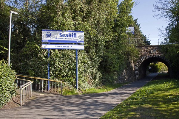  Entrance to Seahill Railway Station for Bangor-bound trains
