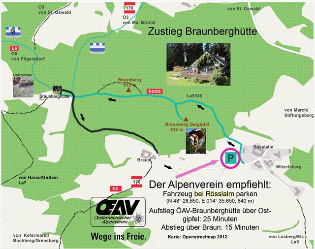 Wanderplan Braunberghütte