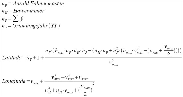 Formeln zur Berechnung der Final-Koordinaten