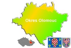 Mapa okresu Olomouc