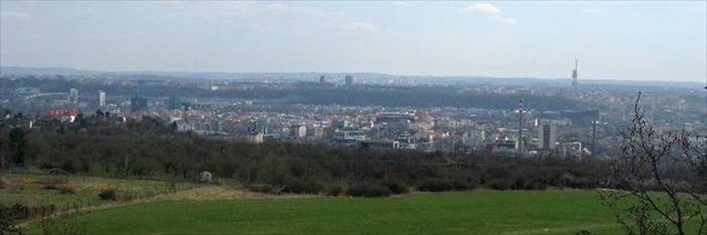Výhled z Velké skály na Prahu