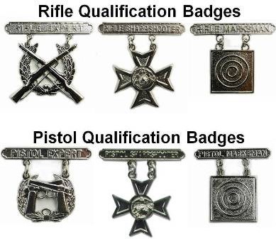 Army Marksman Marksmanship  shooting award Qualification Badge