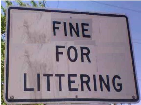 fine for littering