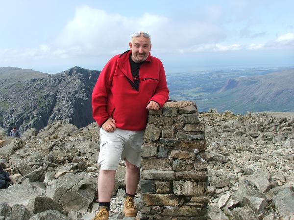 Simply Paul at the top of Scafell Pike during a cache event in August 2006
