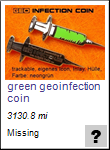 green geoinfection coin