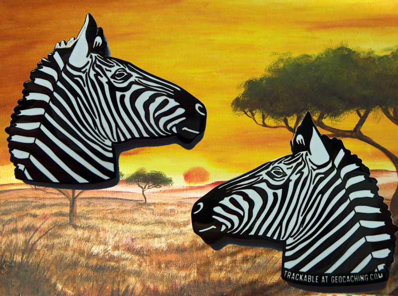 Hide*seek: Zebra Geocoin