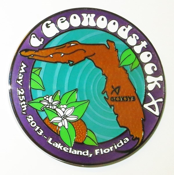 Geowoodstock XI Geocoin - front