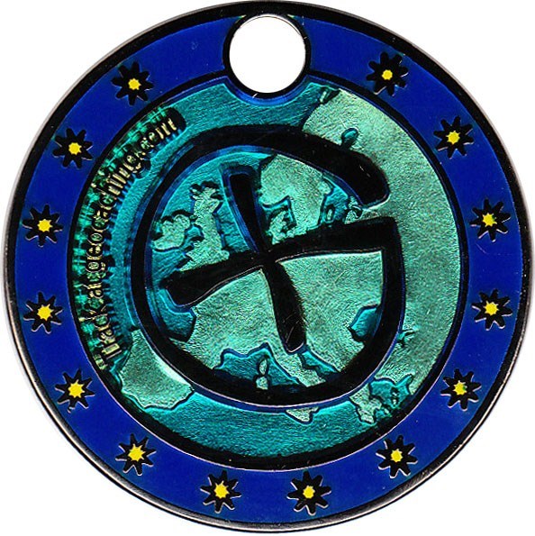 Flags of Europe Geocoin - back