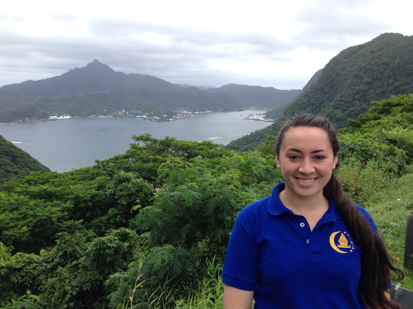 View of Pago Pago Harbor and JINKRWNA team member