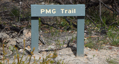 PMG Trail signpost