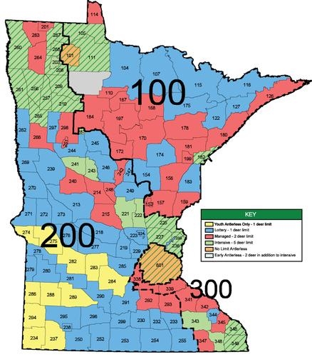 Mn Deer Zones Map - Large World Map