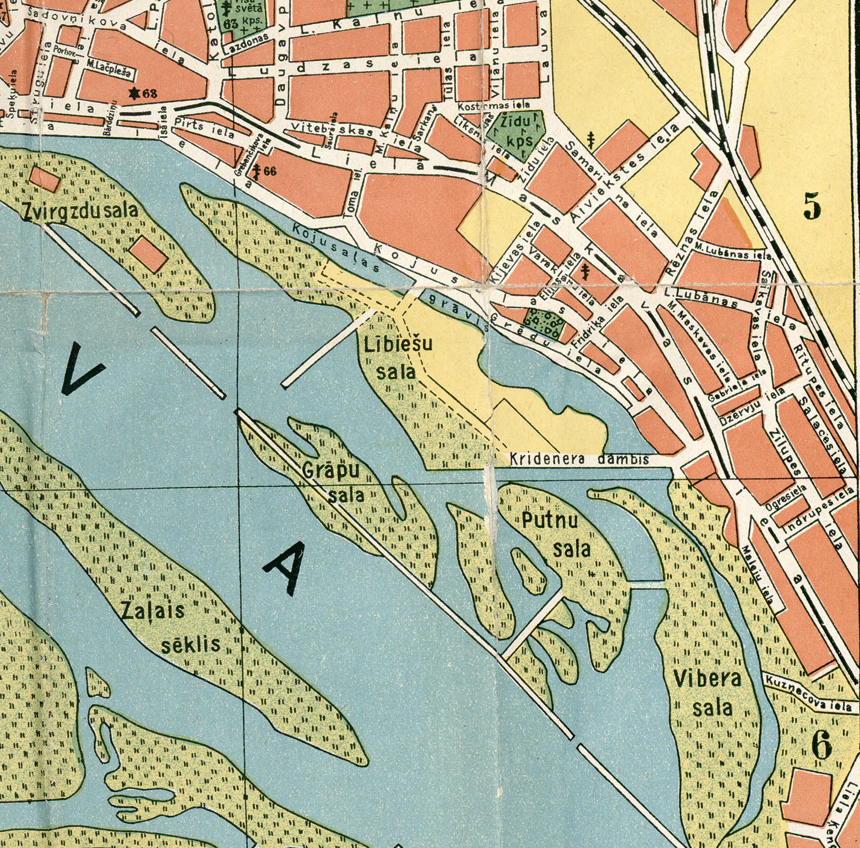 Rīgas karte ar salām