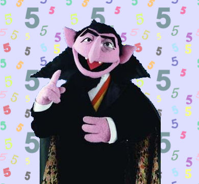 Image result for the count counting to 5