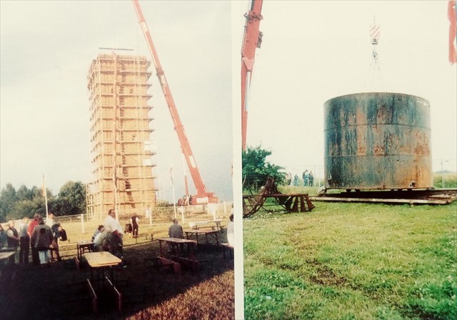Arbeiten am Gutswasserturm 2002