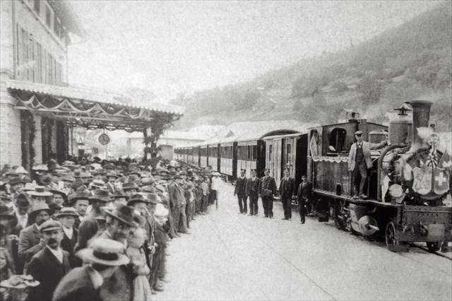Bahnhof Ilanz - Einweihung 1903