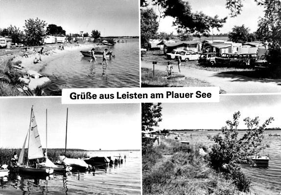 DDR-Ansichtskarte des Campingplatzes Leisten